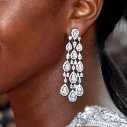 Aspen - Luxurious Cubic Zirconia Bridal Earrings - Available in Silver and Gold