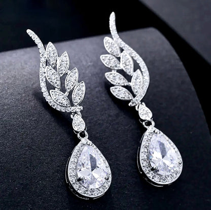 Laura - Cubic Zirconia Bridal Earrings - More Colors