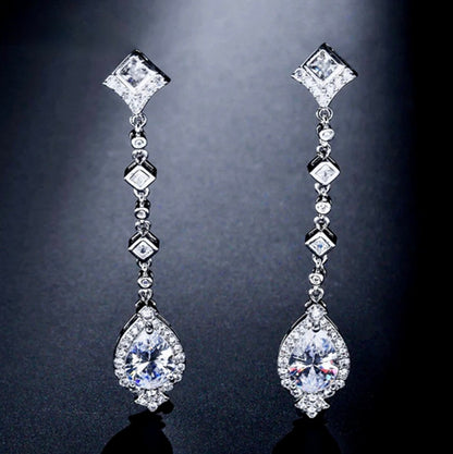 Elicia - Cubic Zirconia Bridal Earrings - More colors