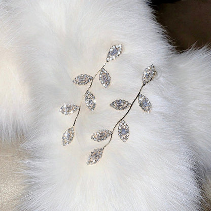 Claudette - Cubic Zirconia Bridal Earrings - Available in Gold and Silver