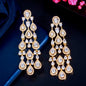 Aspen - Luxurious Cubic Zirconia Bridal Earrings - Available in Silver and Gold
