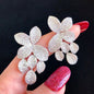 "Lucienne" - Cubic Zirconia Bridal Earrings - Available in Silver, Rose Gold and Yellow Gold