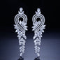 Leona - Silver Cubic Zirconia Bridal Earrings