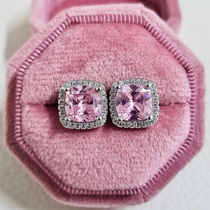 "Thalia" - Square Cubic Zirconia Stud Earrings