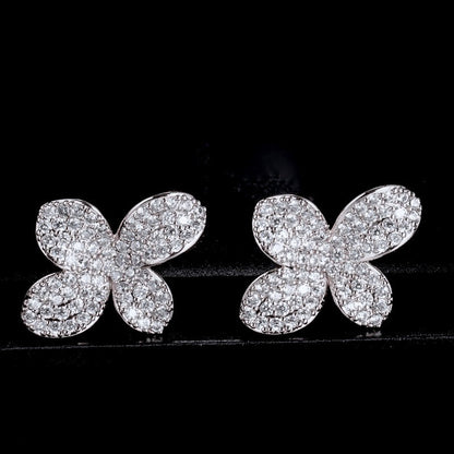 "Zahara" - Cubic Zirconia Bridal Earrings - Available in Rose Gold and Silver