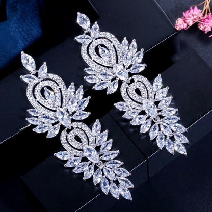 Haylani - Cubic Zirconia Bridal Earrings - Available in Silver, Rose Gold and Yellow Gold