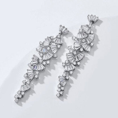 "Elaïa" - Cubic Zirconia Bridal Earrings - Available in Rose Gold, Silver and Yellow Gold