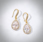 Isabel - Cubic Zirconia Bridal Earrings - Available in Silver, Rose Gold and Yellow Gold