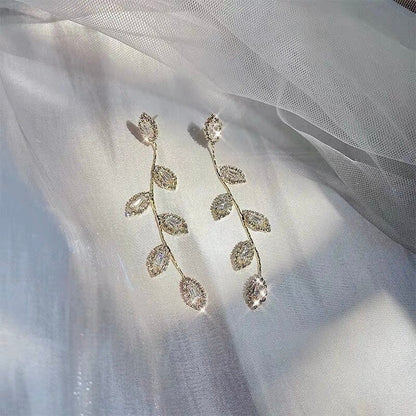Claudette - Cubic Zirconia Bridal Earrings - Available in Gold and Silver