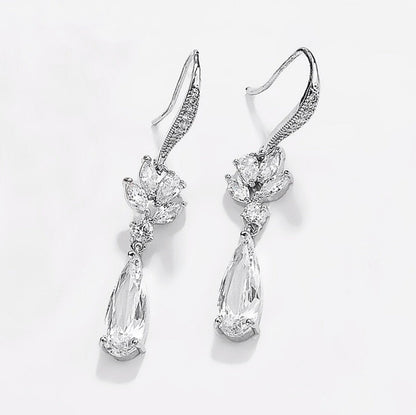 "Solange" - Cubic Zirconia Bridal Earrings - Available in Silver, Rose Gold and Yellow Gold