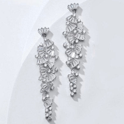 "Elaïa" - Cubic Zirconia Bridal Earrings - Available in Rose Gold, Silver and Yellow Gold