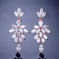 "Marne" - Cubic Zirconia Bridal Drop Earrings - Available in Silver and Rose Gold