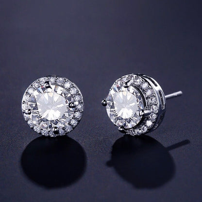 "Pandora" - Cubic Zirconia Stud Earrings - Available in Silver, Rose Gold and Yellow Gold