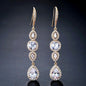 Michelle - Cubic Zirconia Bridal Earrings - Available in Silver, Rose Gold and Yellow Gold
