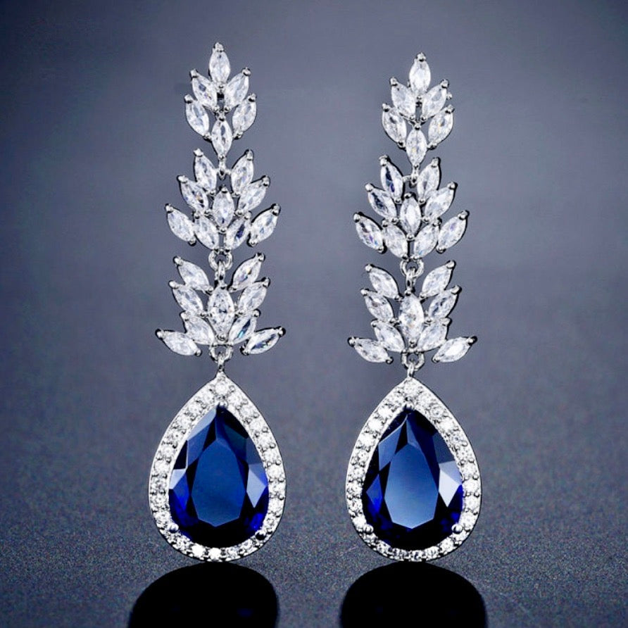 Aleda - Cubic Zirconia Bridal Earrings - More Colors Available
