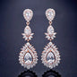 Piper - Cubic Zirconia Bridal Earrings - Available in Rose Gold and Silver