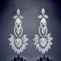 Tatiana - Silver Cubic Zirconia Bridal Earrings