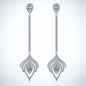 "Skylar" - Silver Cubic Zirconia Bridal Earrings