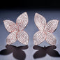 Zinnia - Cubic Zirconia Bridal Earrings - Available in Silver, Rose Gold and Yellow Gold