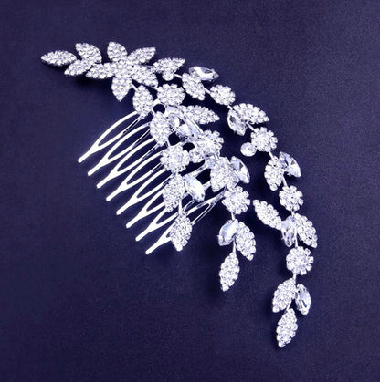 Gillian - Silver Cubic Zirconia Bridal Hair Comb