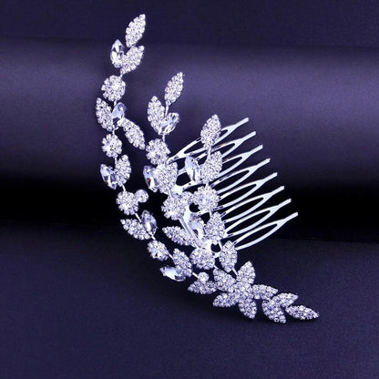 Gillian - Silver Cubic Zirconia Bridal Hair Comb