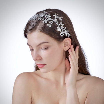 Dulce - Silver Crystal Bridal Hair Accessory