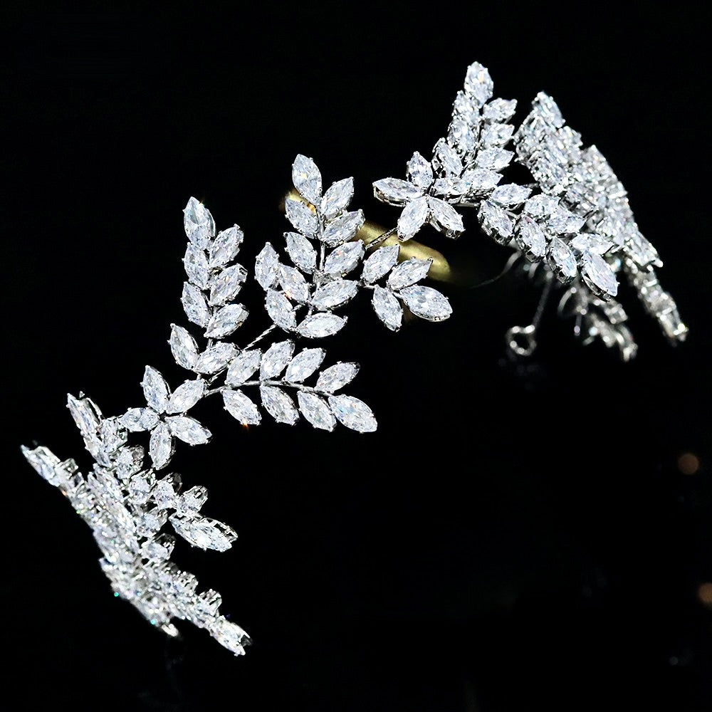 "Oaklynn" - CZ Bridal Headdress / Headband - Available in Silver, Rose Gold and Yellow Gold