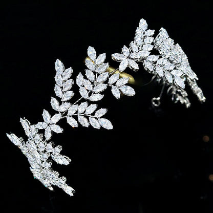 "Oaklynn" - CZ Bridal Headdress / Headband - Available in Silver, Rose Gold and Yellow Gold