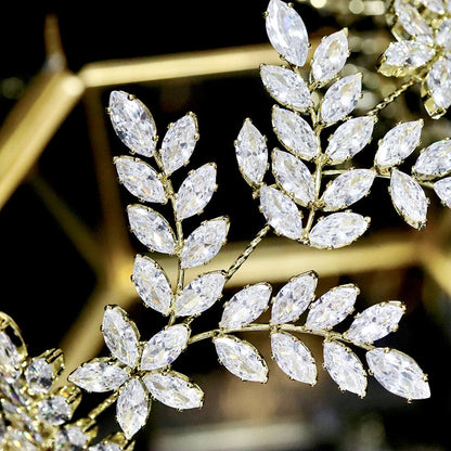"Oaklynn" - CZ Bridal Headdress / Headband - Available in Silver, Rose Gold and Yellow Gold