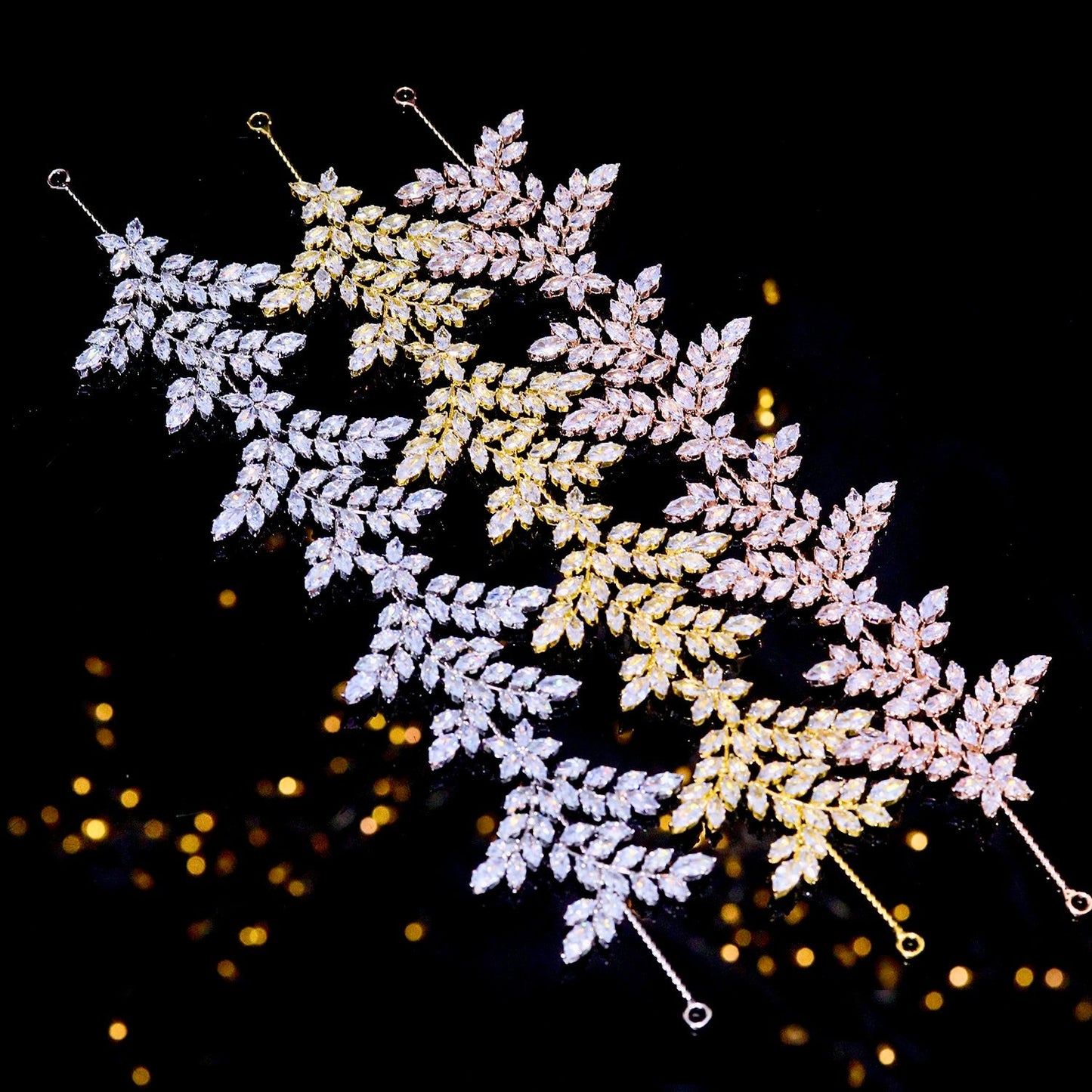"Oaklynn" - CZ Bridal Headdress / Headband - Available in Silver, Rose Gold and Yellow Gold