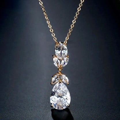 Shelby - Cubic Zirconia Bridal Jewelry Set - Available in Silver and Gold