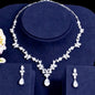 Amber - Cubic Zirconia Bridal Jewelry Set - Available in Silver, Yellow Gold and Rose Gold