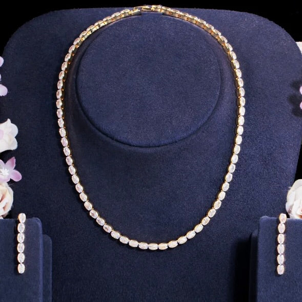 Tyra - Cubic Zirconia Bridal Jewelry Set - Available in Silver and Gold
