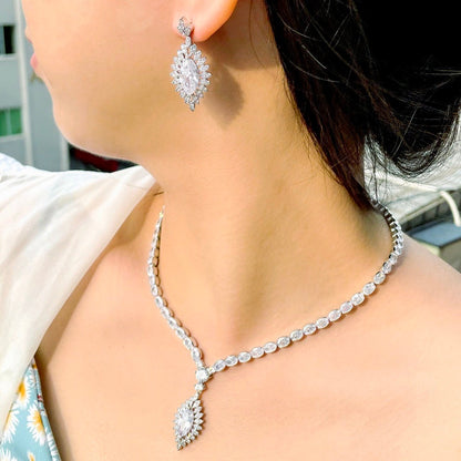 Luella - Cubic Zirconia Bridal Jewelry Set - Available in Silver and Gold