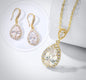 "Isabel" - Cubic Zirconia Bridal Jewelry Set - Available in Silver, Rose Gold and Yellow Gold