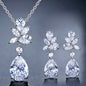 Jessica - Cubic Zirconia Bridal Jewelry Set - Available in Silver, Rose Gold and Yellow Gold