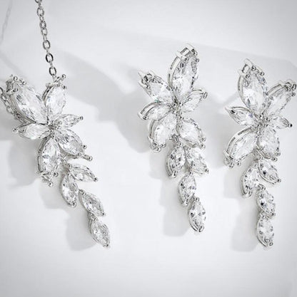 Vivienne - Cubic Zirconia Bridal Jewelry Set - Available in Silver, Rose Gold and Yellow Gold