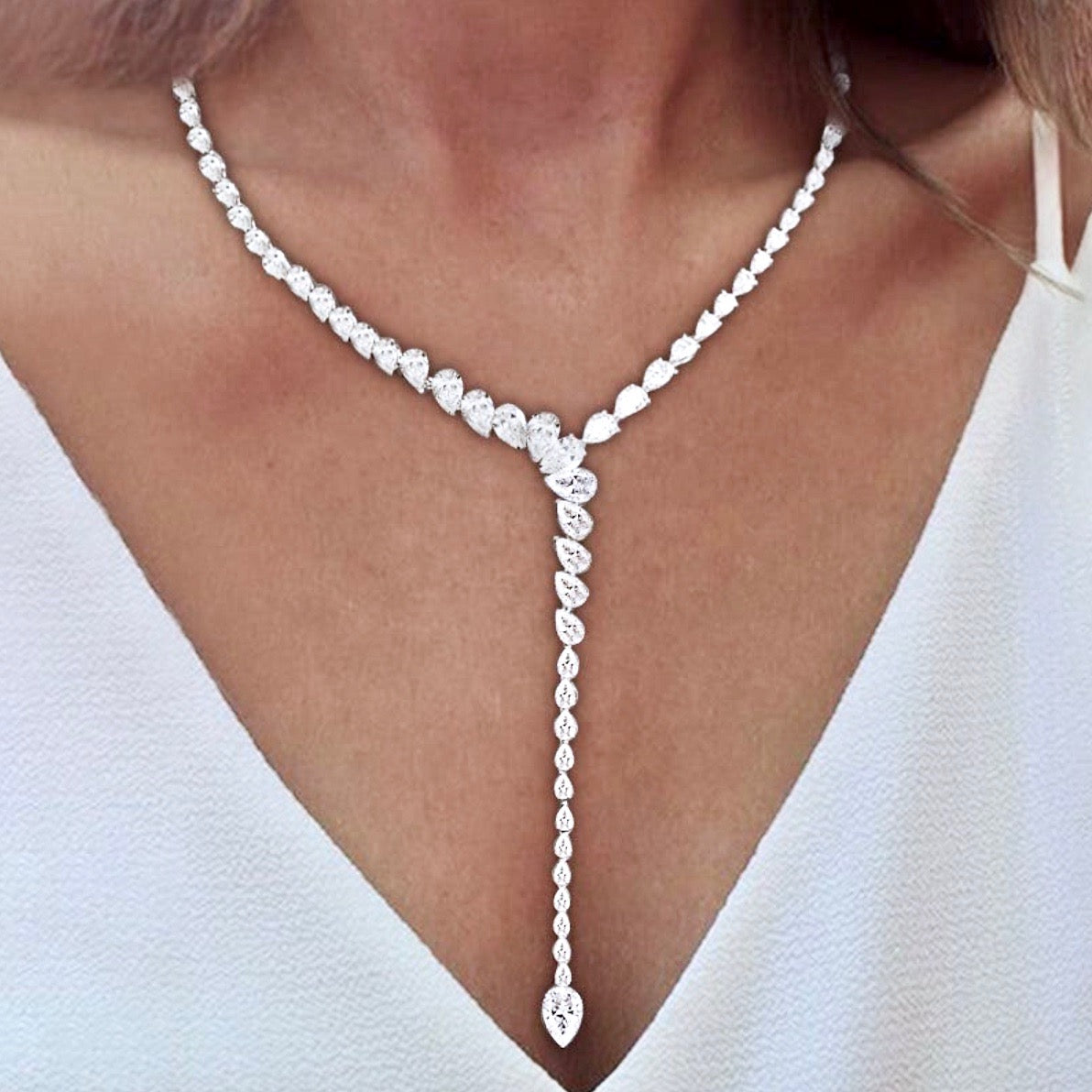 Marchesa - Silver Cubic Zirconia Bridal Jewelry Set