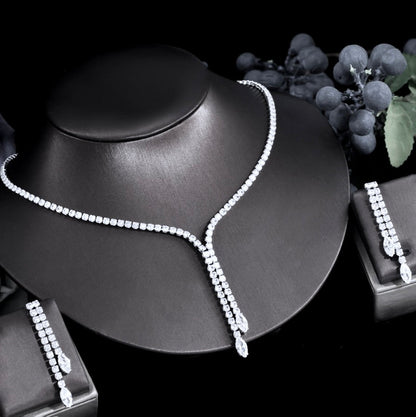 Alia - Silver Cubic Zirconia Bridal Jewelry Set