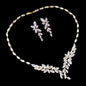 Vivienne - Luxury CZ Bridal Necklace and Earrings Set - Available in Silver, Rose Gold and Yellow Gold