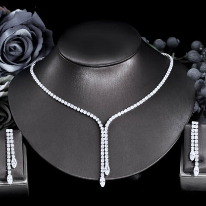 Alia - Silver Cubic Zirconia Bridal Jewelry Set