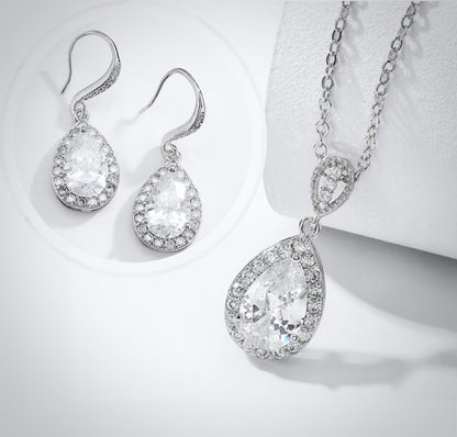 Isabel - Cubic Zirconia Bridal Earrings - Available in Silver, Rose Gold and Yellow Gold