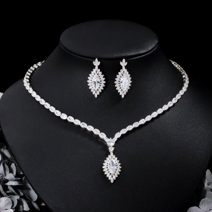Luella - Cubic Zirconia Bridal Jewelry Set - Available in Silver and Gold