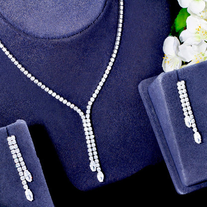 Alia - Silver Cubic Zirconia Bridal Jewelry Set