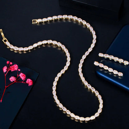 Tyra - Cubic Zirconia Bridal Jewelry Set - Available in Silver and Gold
