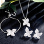 "Zinnia" - Cubic Zirconia Bridal Jewelry Set - Available in Silver, Rose Gold and Yellow Gold
