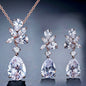 Jessica - Cubic Zirconia Bridal Jewelry Set - Available in Silver, Rose Gold and Yellow Gold