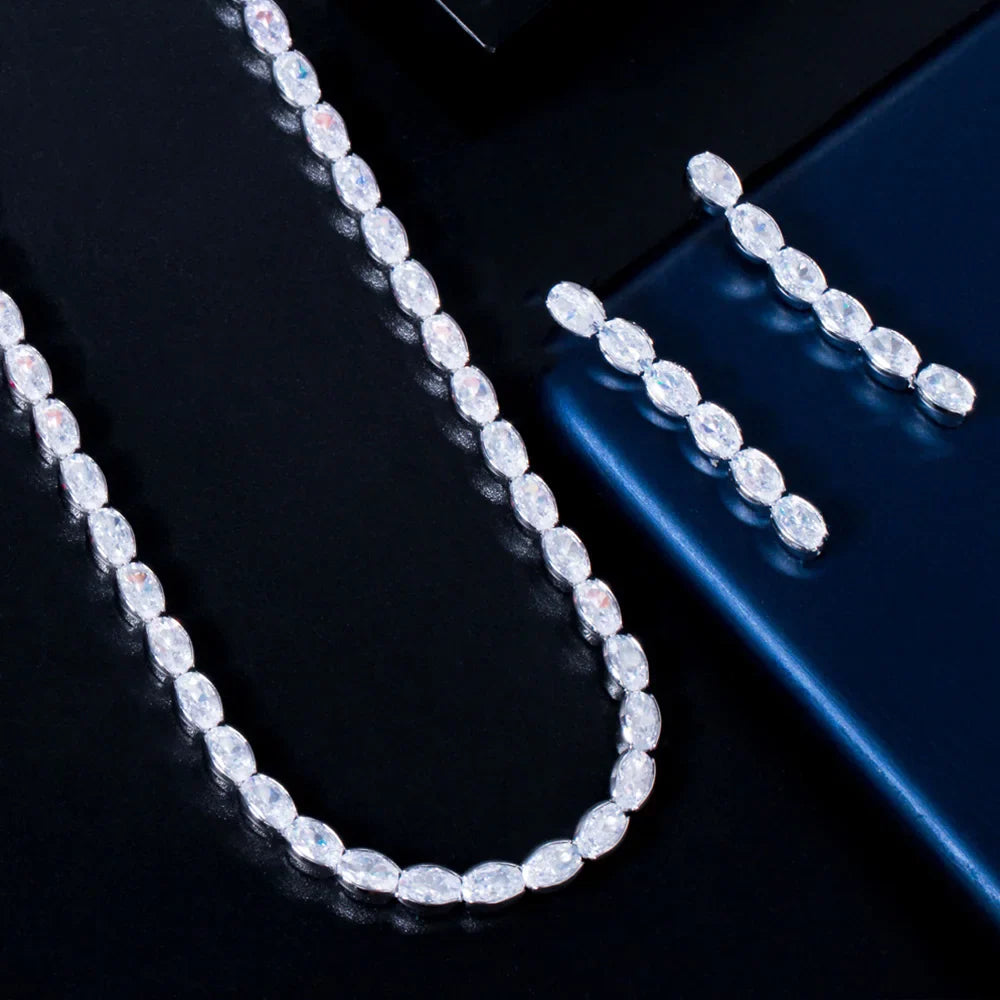 Tyra - Cubic Zirconia Bridal Jewelry Set - Available in Silver and Gold