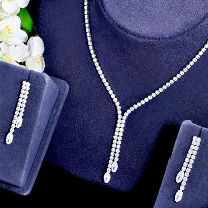 Alia - Silver Cubic Zirconia Bridal Jewelry Set
