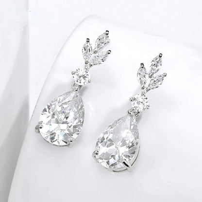 "Bella" - Cubic Zirconia Bridal Jewelry Set - Available in Silver, Rose Gold and Yellow Gold